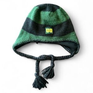 Columbia University of Oregon Kids Green and Black Knit Hat
